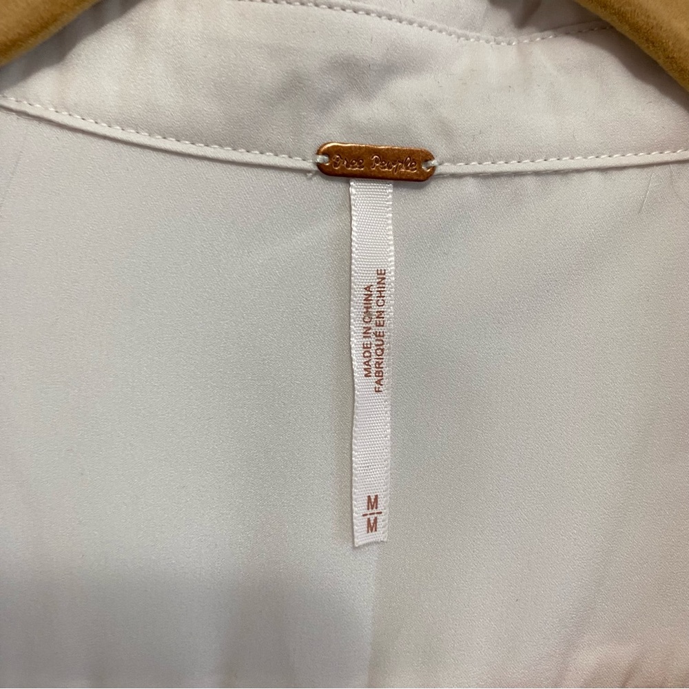 FREE PEOPLE Cream Best of Both Worlds Button Front Tunic - Picture 5 of 10
